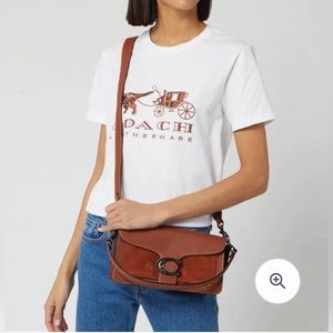 Coach Mixed Leather Suede Pocket with Resin C Closure Tabby Shoulder Bag 26